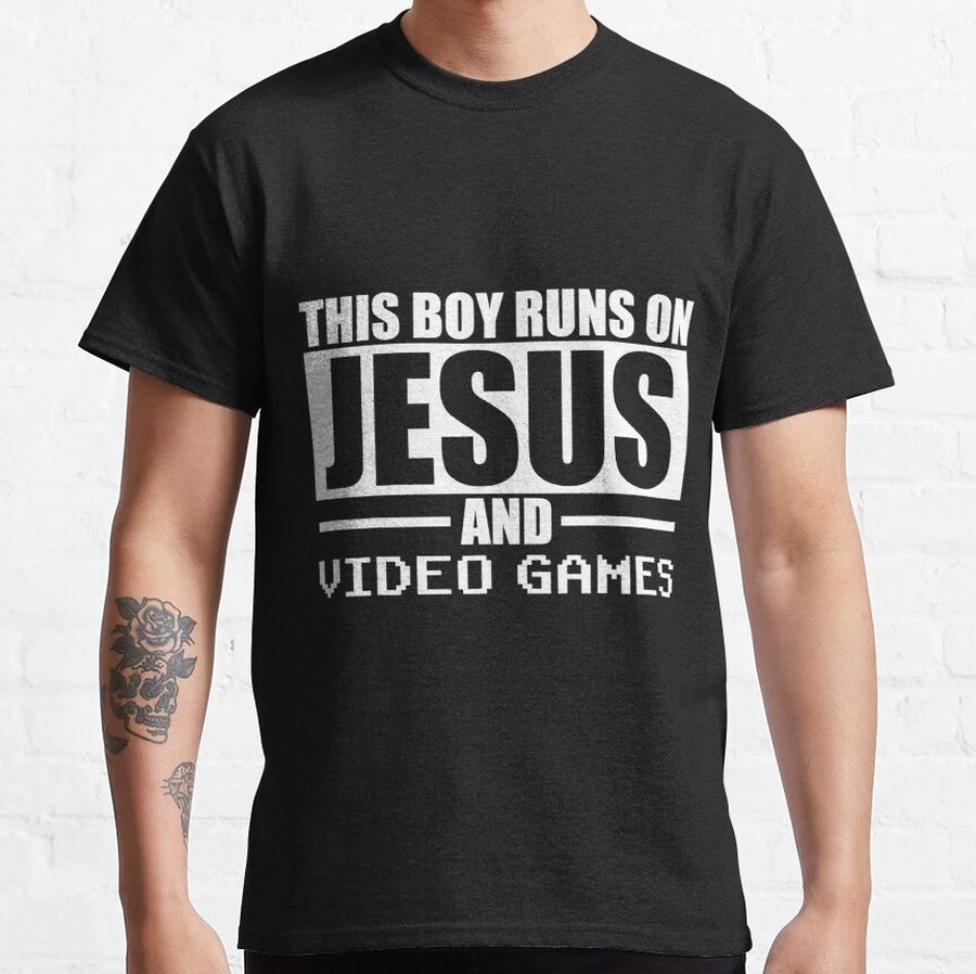 This Runs On Jesus Video Games Classic T-Shirt