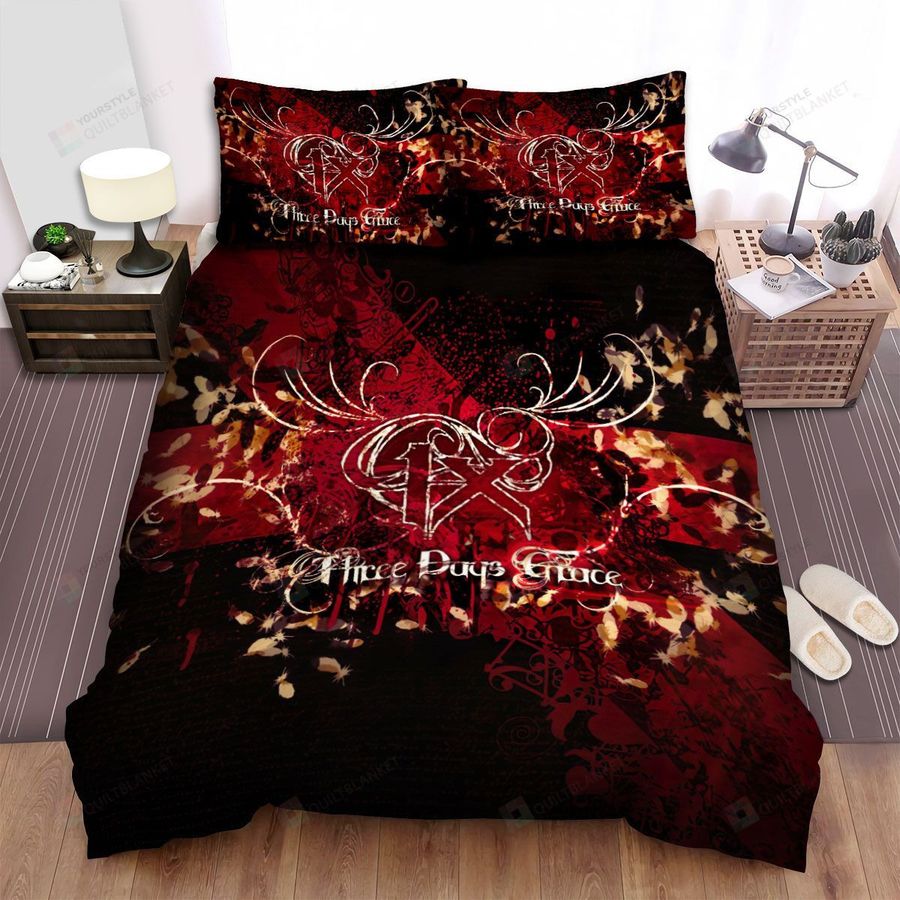 Three Days Grace Red Background Bed Sheets Spread Comforter Duvet Cover Bedding Sets