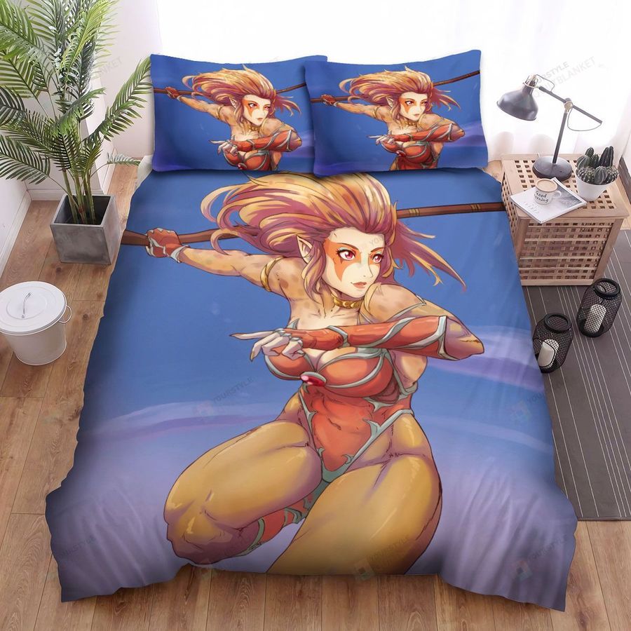 Thundercats Cheetara Anime Art Style Bed Sheets Spread Duvet Cover Bedding Sets