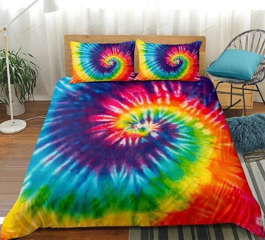Tie-Dyed Purple Blue Red Bed Sheets Spread Comforter Duvet Cover Bedding Sets