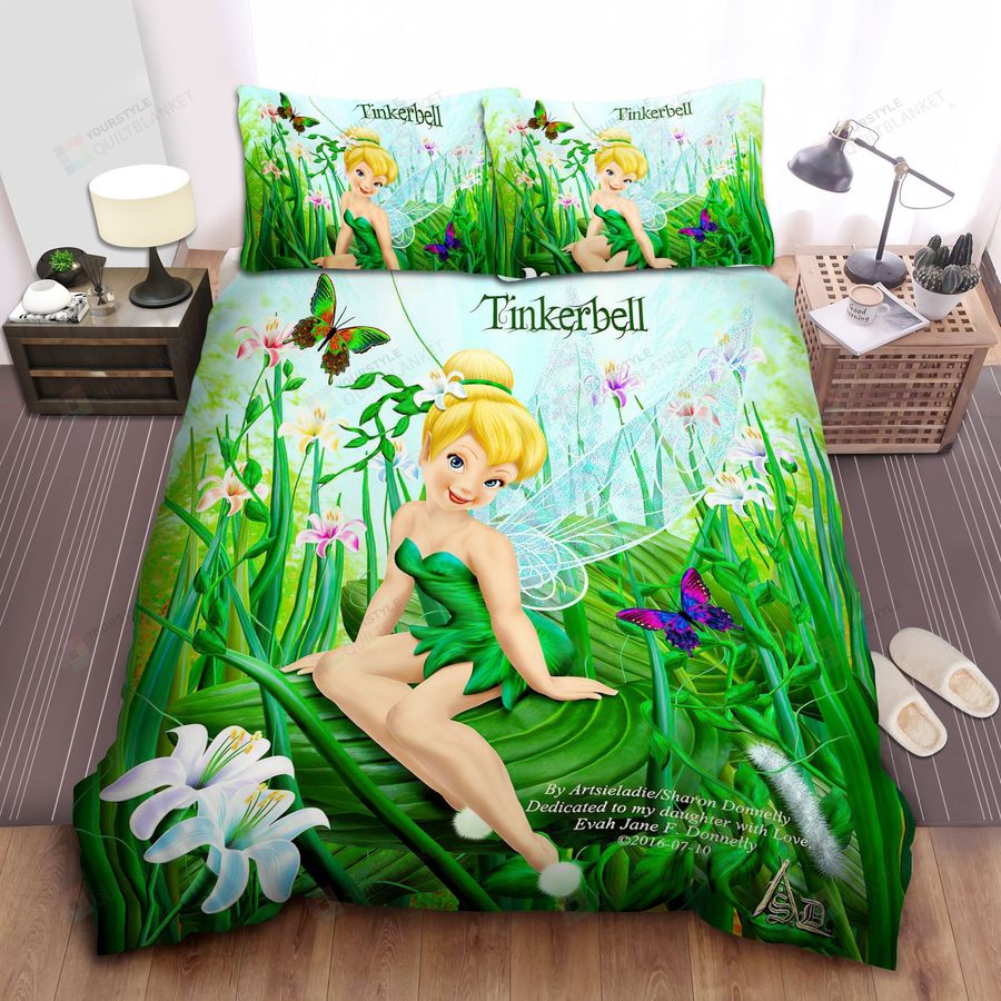 Tinkerbell & Butterflies Bed Sheets Spread Comforter Duvet Cover Bedding Sets