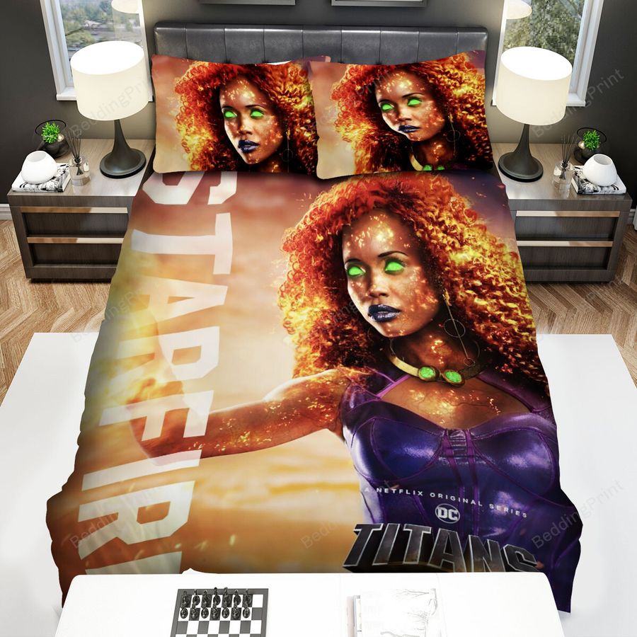 Titans (I) (2018) Starfire Movie Poster Ver 1 Bed Sheets Spread Comforter Duvet Cover Bedding Sets