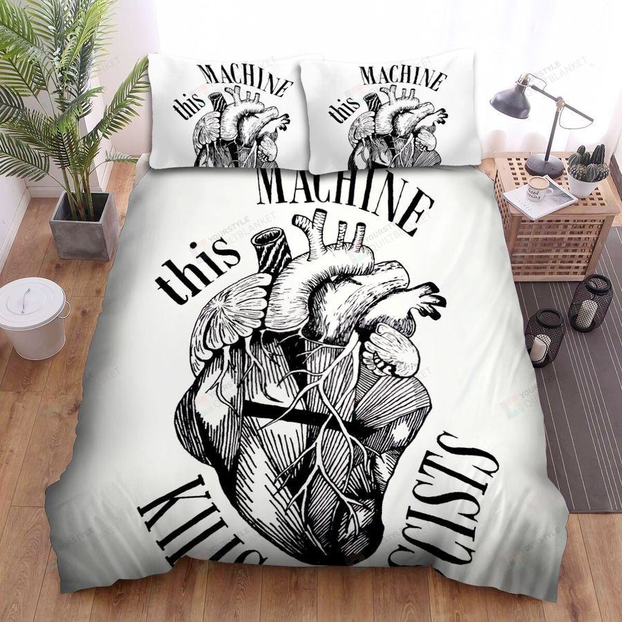 Today Is The Day This Machine Kills Fascists Bed Sheets Spread Comforter Duvet Cover Bedding Sets