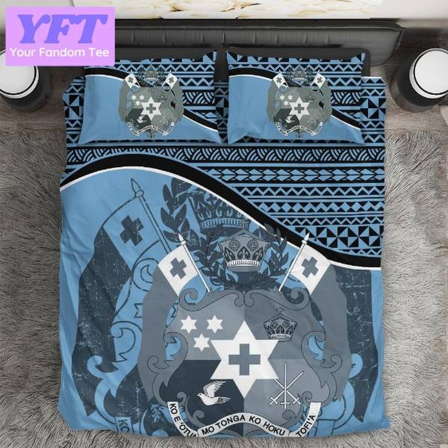 Tonga Emblem Blue Art 3D Bedding Set