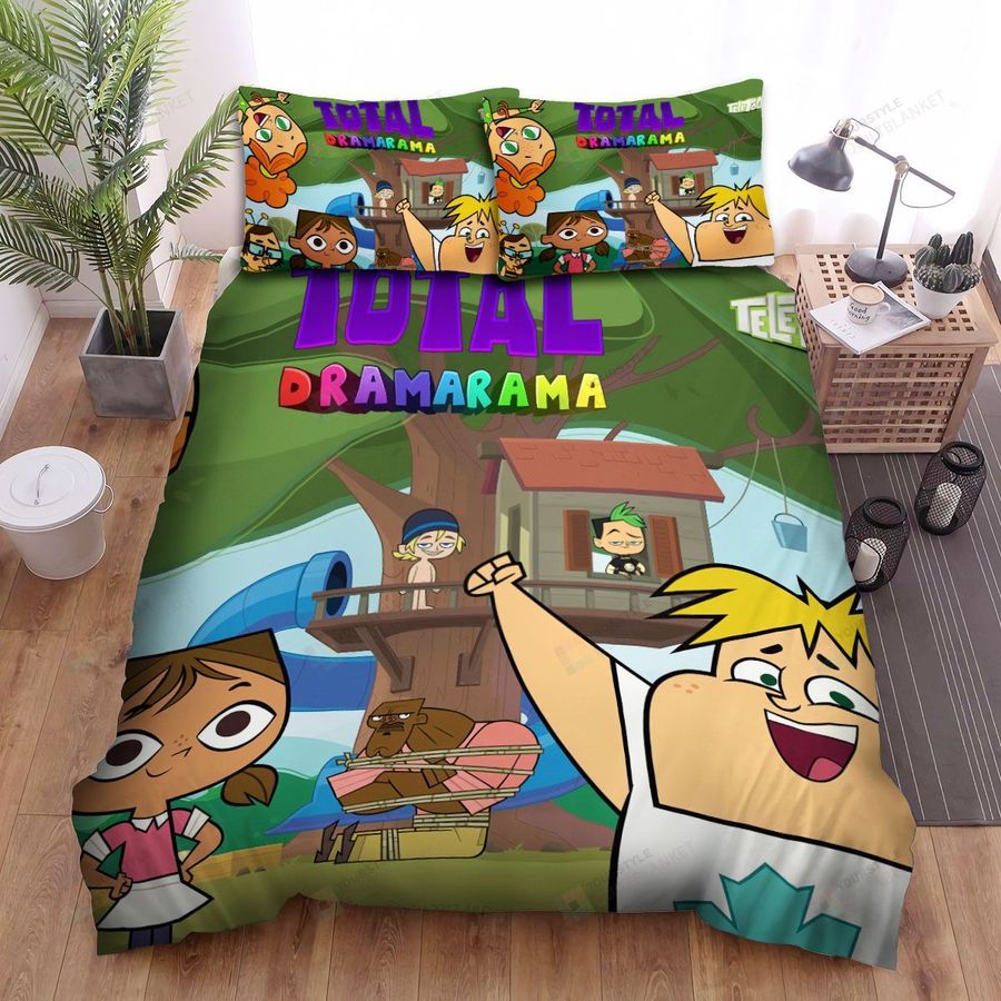 Total Dramarama Characters At The Tree House Bed Sheets Spread Duvet Cover Bedding Sets