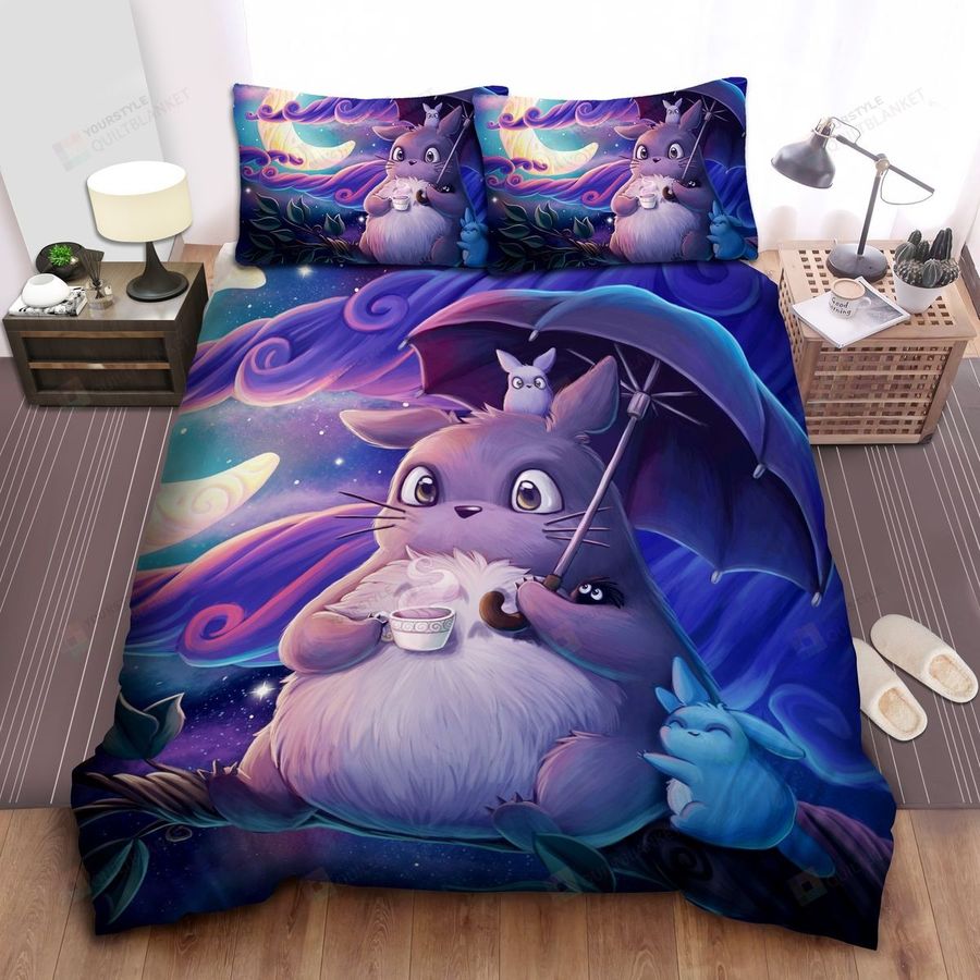 Totoro &Amp Friends Digital Art Bed Sheets Spread Comforter Duvet Cover Bedding Sets