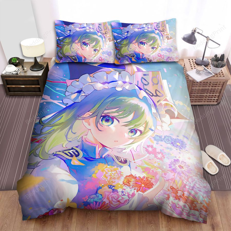 Touhou Shiki Eiki &Amp Colorful Flowers Bed Sheets Spread Duvet Cover Bedding Sets