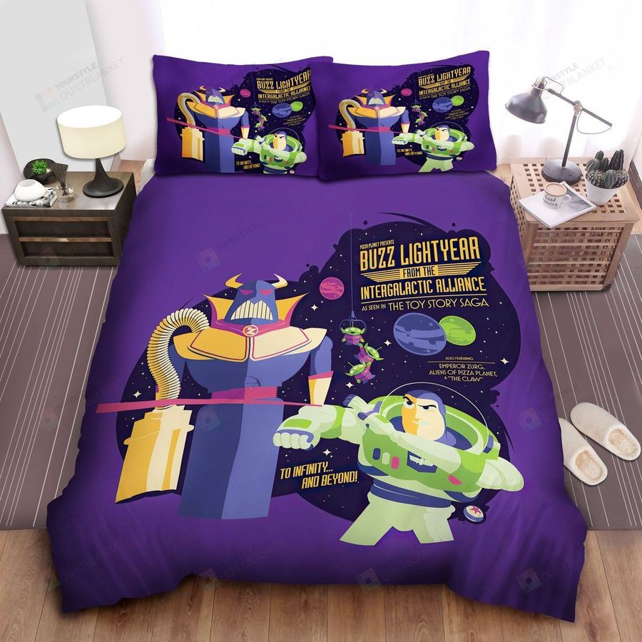 Toy Story Buzz Lightyear Vs Zurg The Evil Emperor Bed Sheets Spread Comforter Duvet Cover Bedding Sets