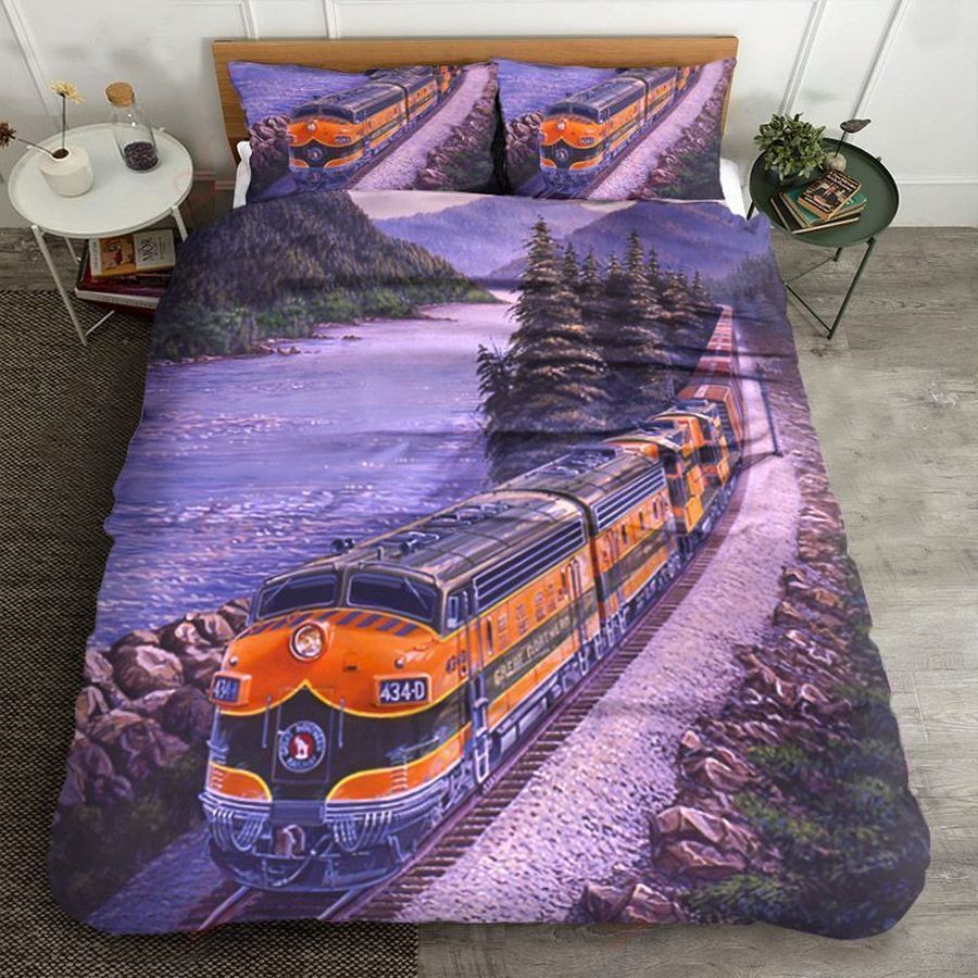 Train Cotton Bed Sheets Spread Comforter Duvet Cover Bedding Sets