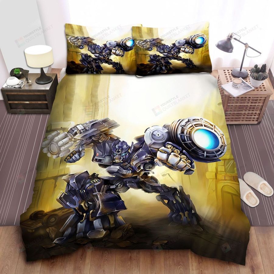 Transformer Autobot Ironhide In 3D Art Bed Sheets Spread Comforter Duvet Cover Bedding Sets