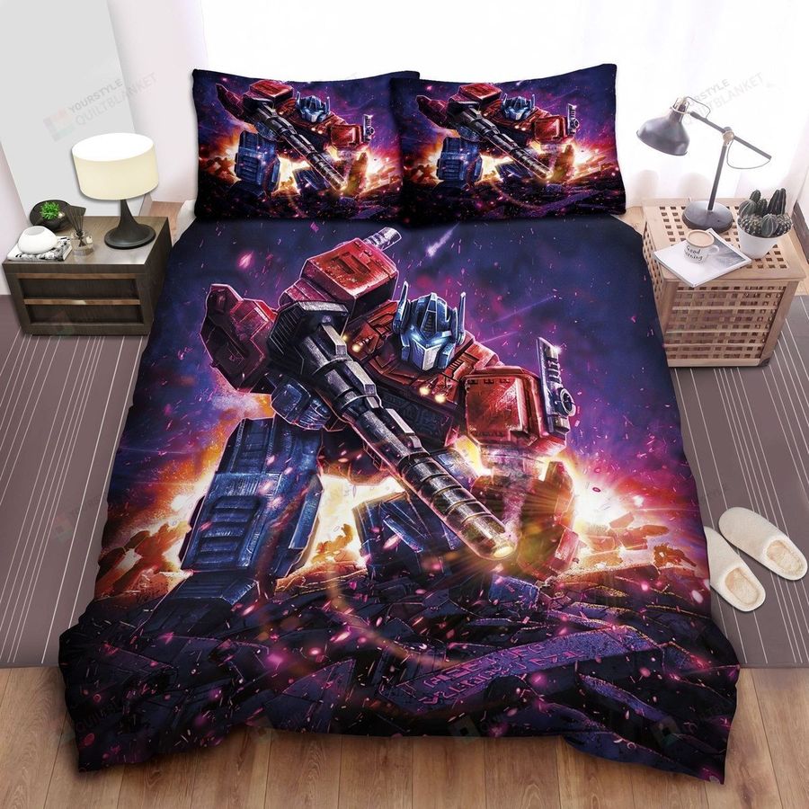 Transformer Optimus Prime In The Front Line Bed Sheets Spread Comforter Duvet Cover Bedding Sets