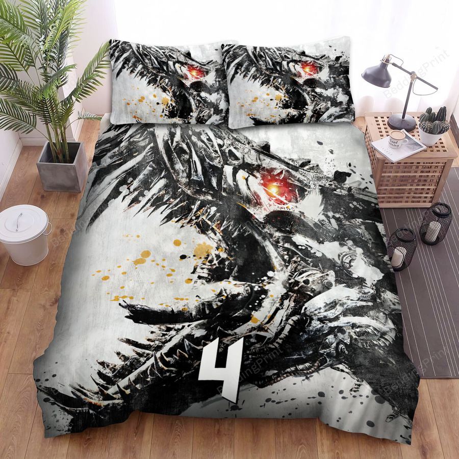 Transformers Age Of Extinction (2014) A Michael Bay Film Movie Poster Bed Sheets Spread Comforter Duvet Cover Bedding Sets