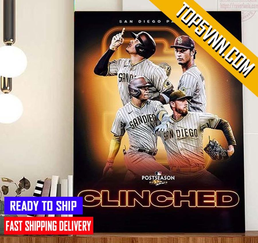 TREND San Diego Padres Clinched MLB Postseason 2022 Fans Poster Canvas