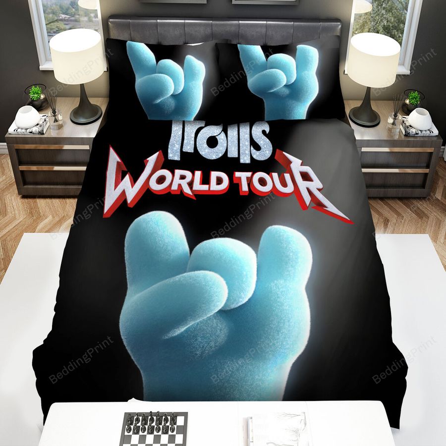 Trolls World Tour (2020) Cooper Hand Movie Poster Bed Sheets Spread Comforter Duvet Cover Bedding Sets