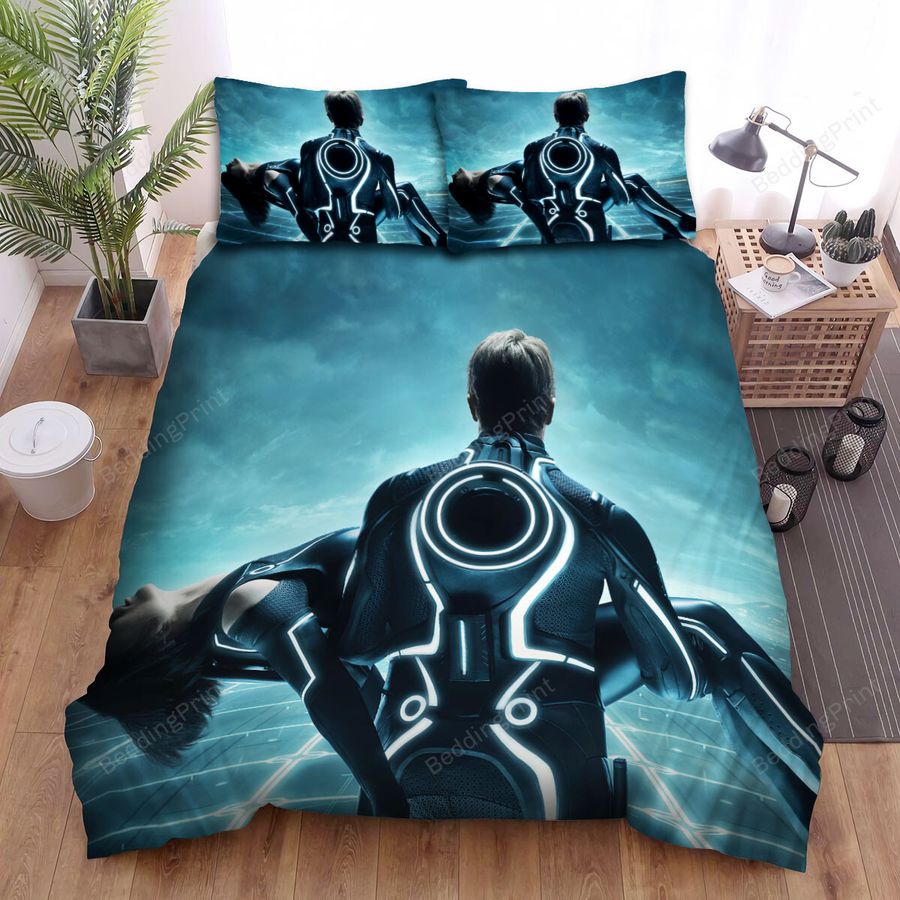 Tron Legacy (2010) Quorra &Amp Sam Flynn Movie Poster Ver 2 Bed Sheets Spread Comforter Duvet Cover Bedding Sets