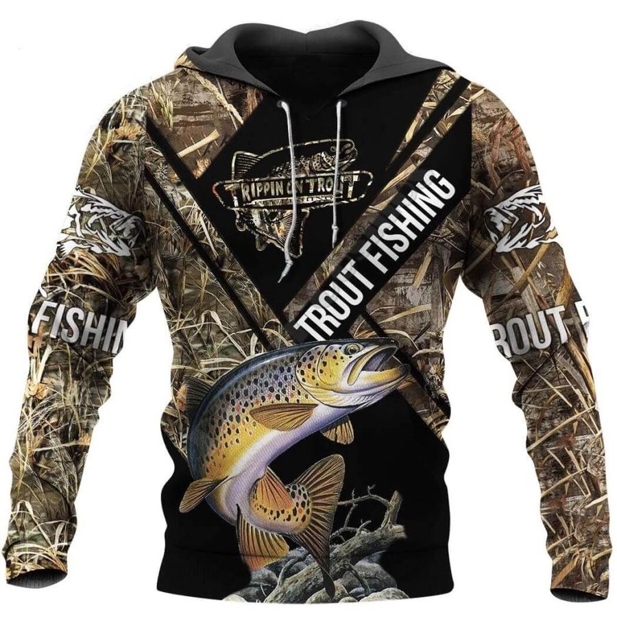 Trout Fishing 3D Hoodie Best Trout Cool Fishing Gifts For Dad