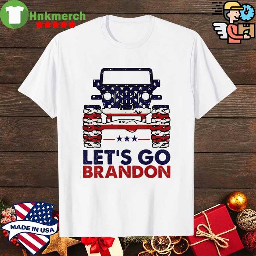 Truck Let’s Go Brandon Vintage US Flag  Shirt