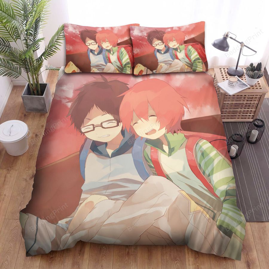 Tsuritama Usami Natsuki &Amp Sanada Yuki's Happy Moment Bed Sheets Spread Duvet Cover Bedding Sets