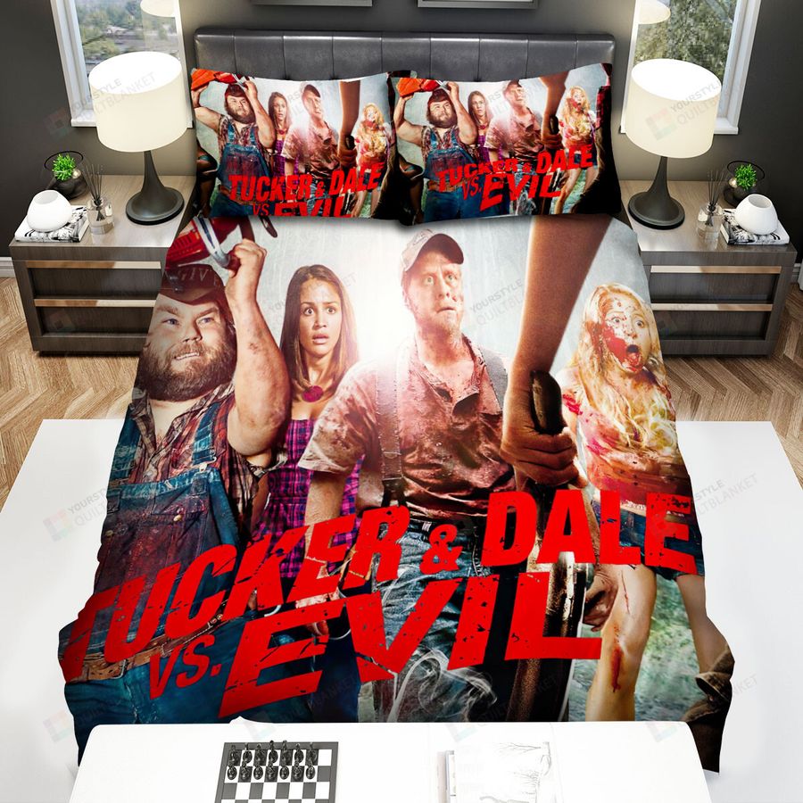 Tucker And Dale Vs Evil (2010) Battle Movie Poster Bed Sheets Spread Comforter Duvet Cover Bedding Sets