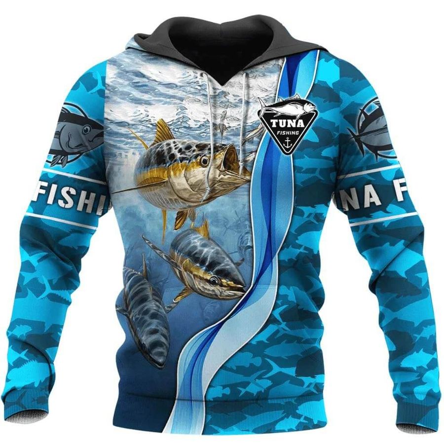 Tuna Fishing Camo 3D Hoodie Gift Ideas For Fisherman Dad