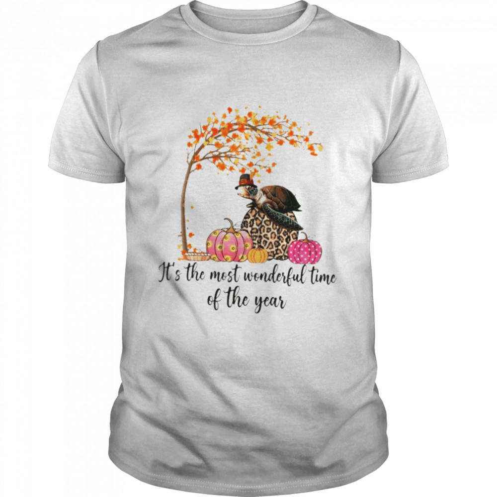 Turtle Autumn It’S The Most Wonderful World Time Of The Year Shirt