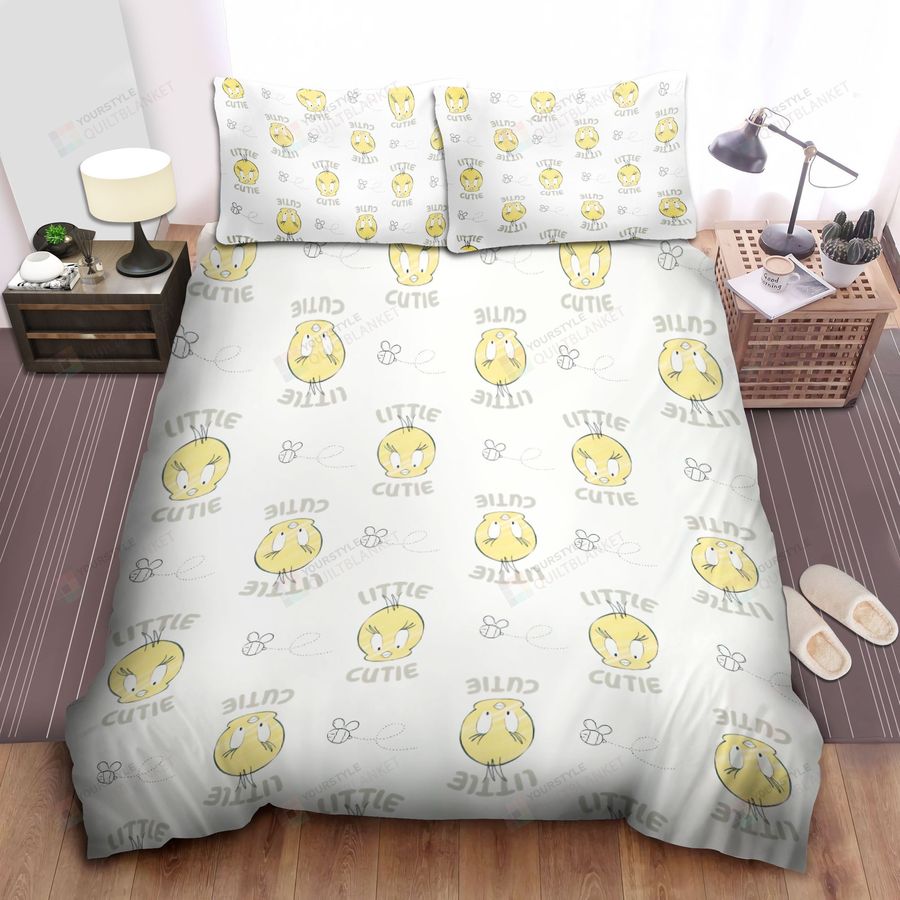 Tweety From Looney Tunes, Little Cutie Bed Sheets Spread Comforter Duvet Cover Bedding Sets