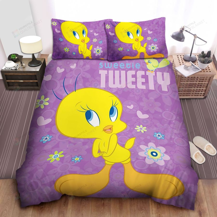 Tweety From Looney Tunes, Sweetie Tweety Bed Sheets Spread Comforter Duvet Cover Bedding Sets