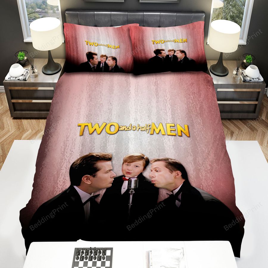 Two And A Half Men (2003–2015) Movie Illustration 3 Bed Sheets Spread Comforter Duvet Cover Bedding Sets