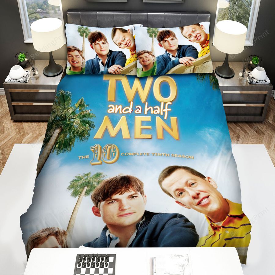 Two And A Half Men (2003–2015) Season 10 Poster Bed Sheets Spread Comforter Duvet Cover Bedding Sets