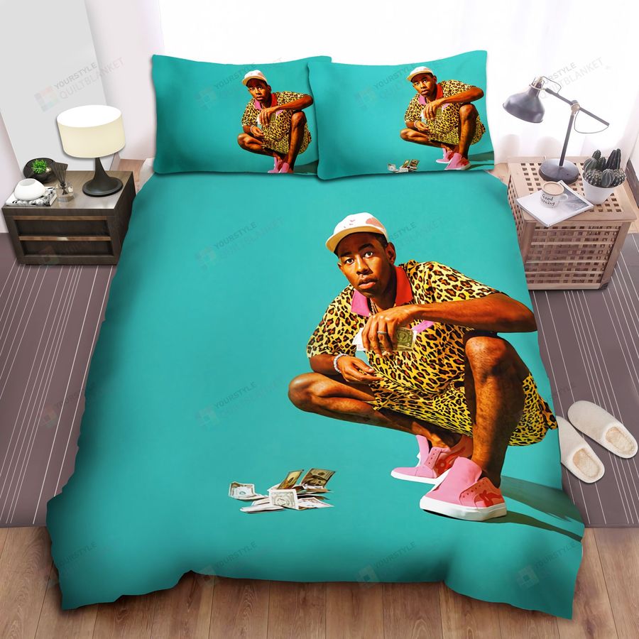 Tyler, The Creator In Golf Fashion Photoshoot Bed Sheets Spread Comforter Duvet Cover Bedding Sets