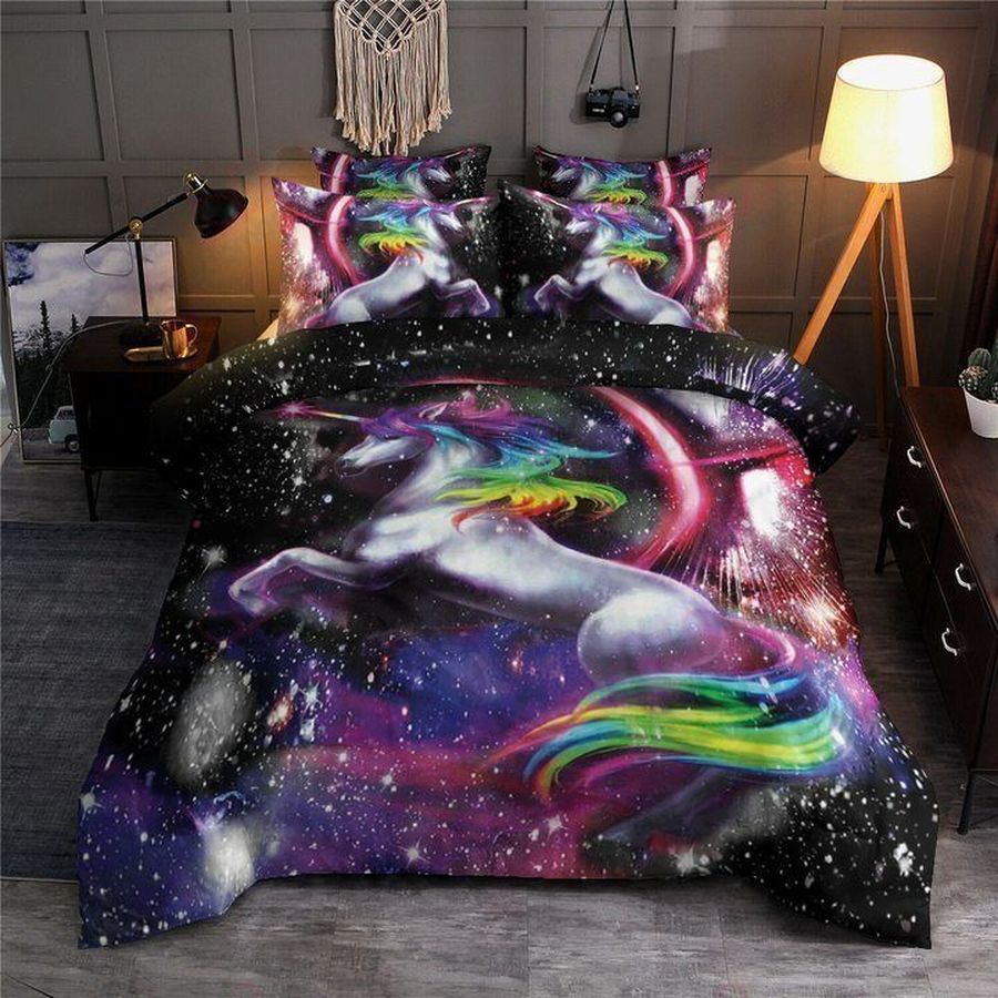 Unicorn Rainbow Galaxy Cotton Bed Sheets Spread Comforter Duvet Cover Bedding Sets Perfect Gifts For Unicorn Lover Gifts For Birthday Christmas Thanksgiving