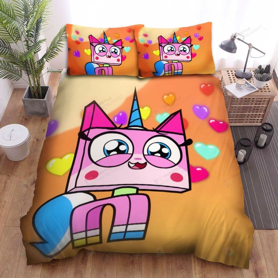 Unikitty Is So In Love Bed Sheets Spread Duvet Cover Bedding Sets