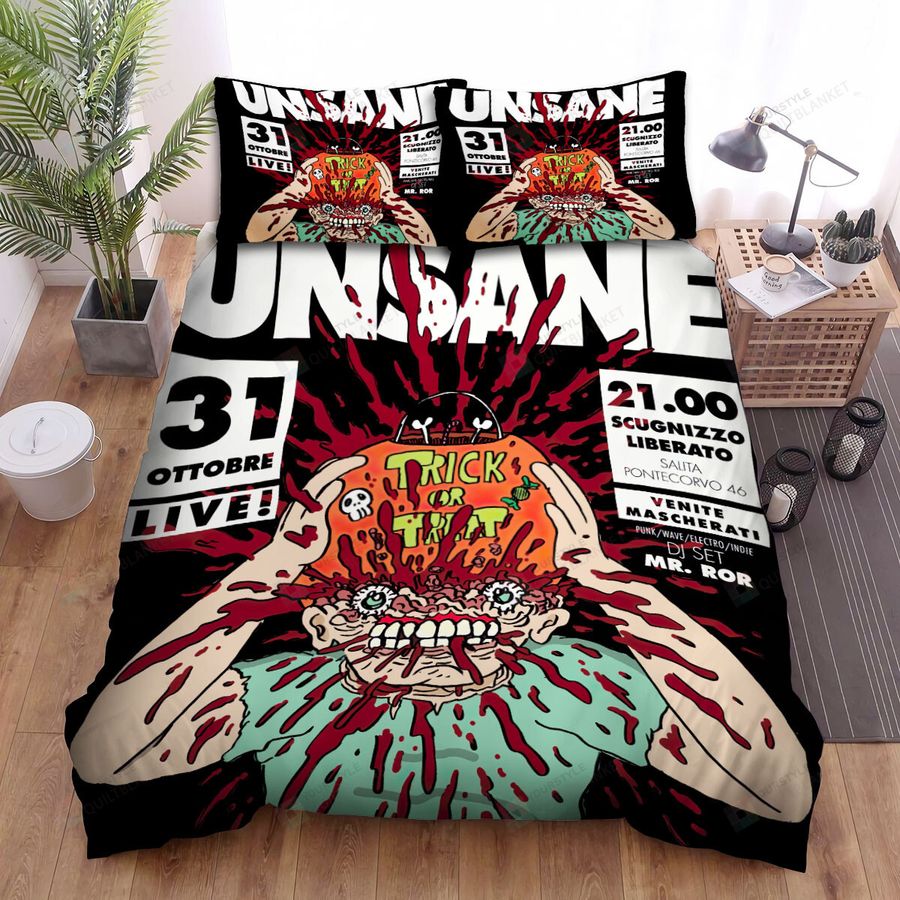Unsane Live Banner Bed Sheets Spread Comforter Duvet Cover Bedding Sets