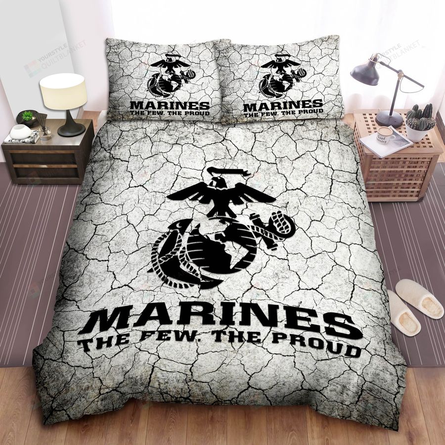 Us Marine Corps The Few The Proud Bed Sheets Spread Duvet Cover Bedding Sets