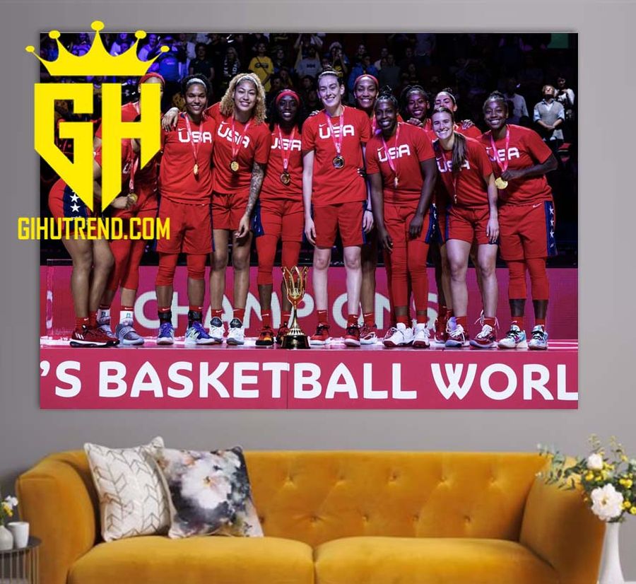 USA Basketball Team Champion 2022 FIBA World Cup Poster Canvas
