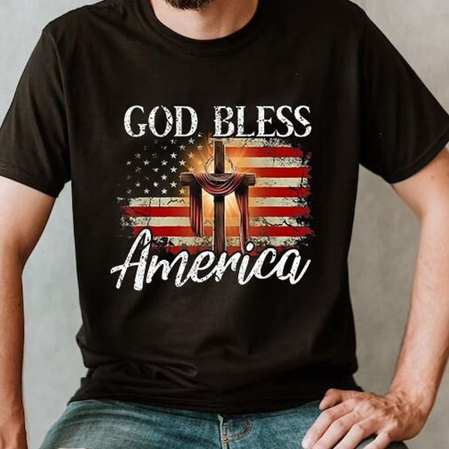 USA Flag Memorial Day God Bless America Shirt