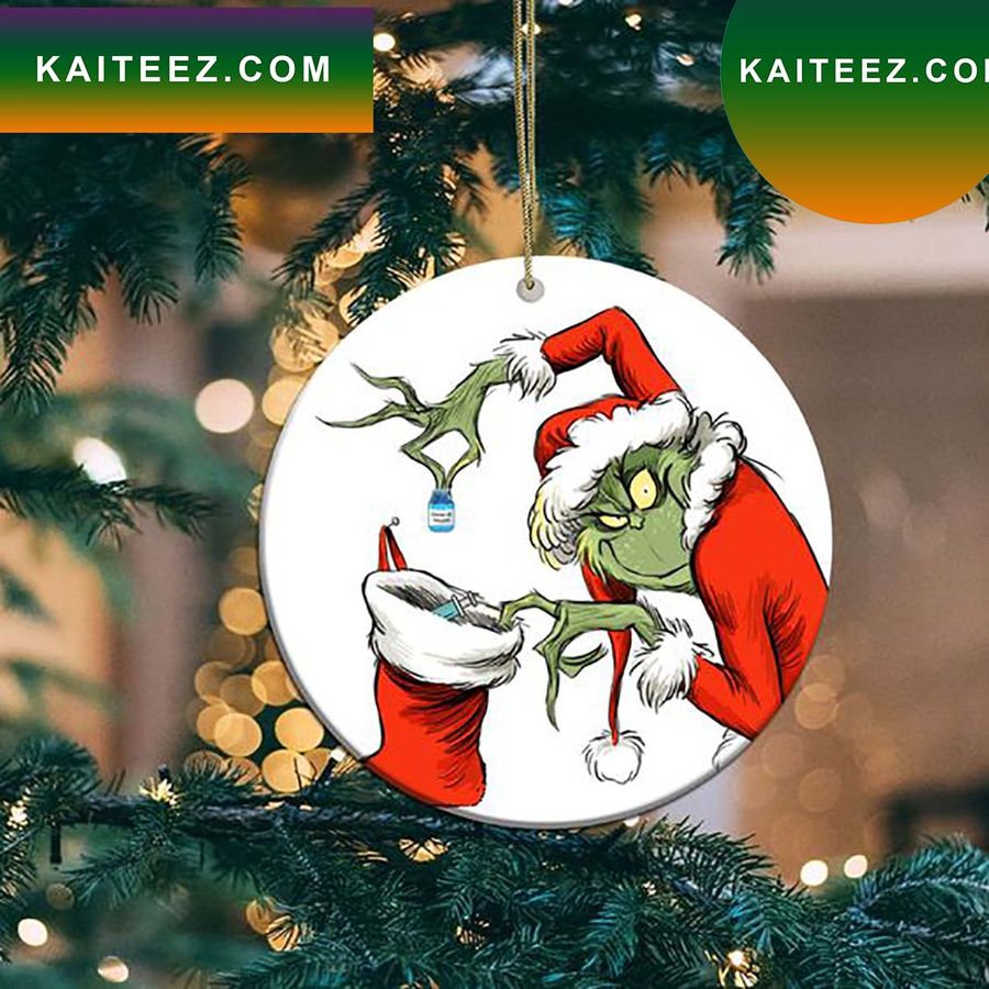 Vaccine Meaning Gift Grinch Ornament