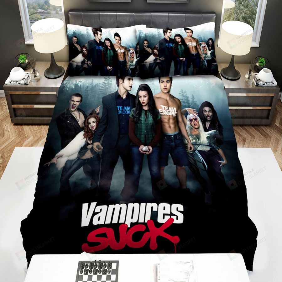 Vampires Suck Movie Poster I Photo Bed Sheets Spread Comforter Duvet Cover Bedding Sets