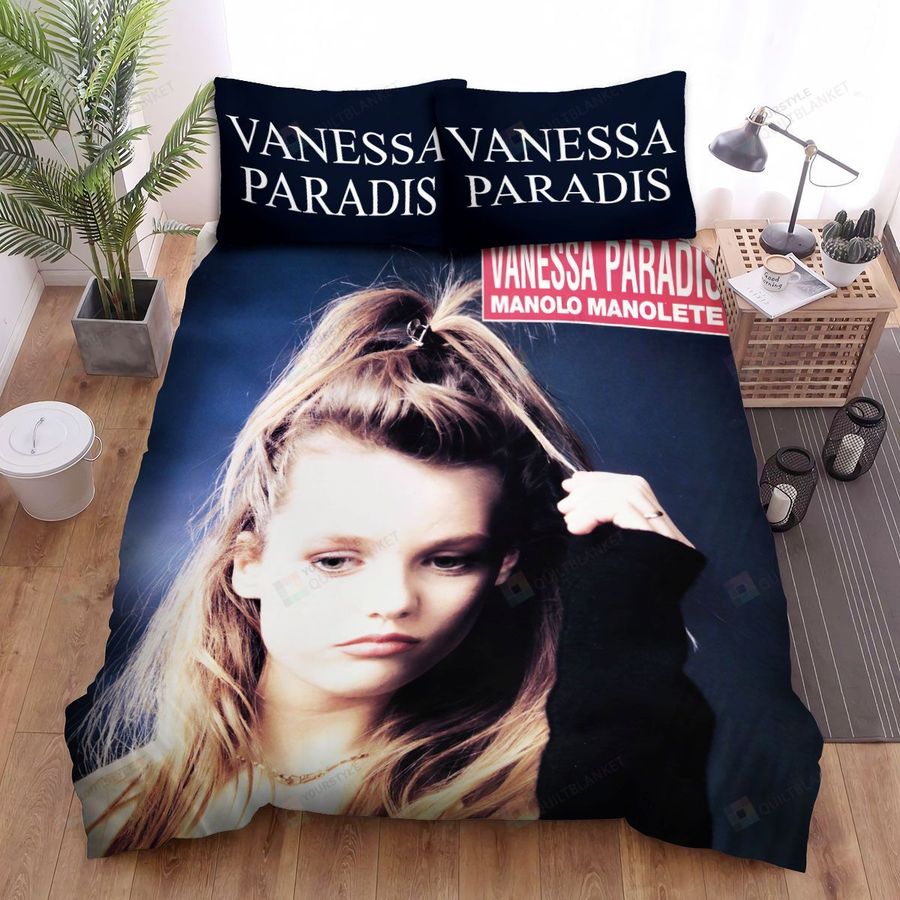 Vanessa Paradis Manolo Manolete Album Cover Bed Sheets Spread Comforter Duvet Cover Bedding Sets
