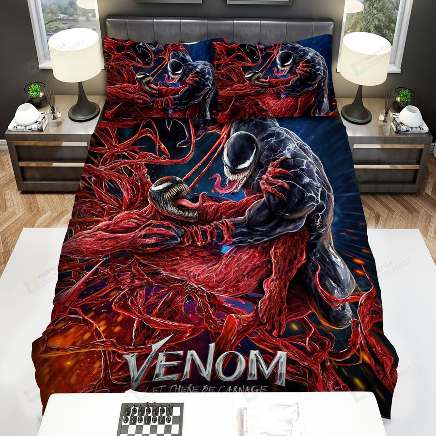 Venom Let There Be Carnage Movie Imax Poster Bed Sheets Spread Duvet Cover Bedding Sets