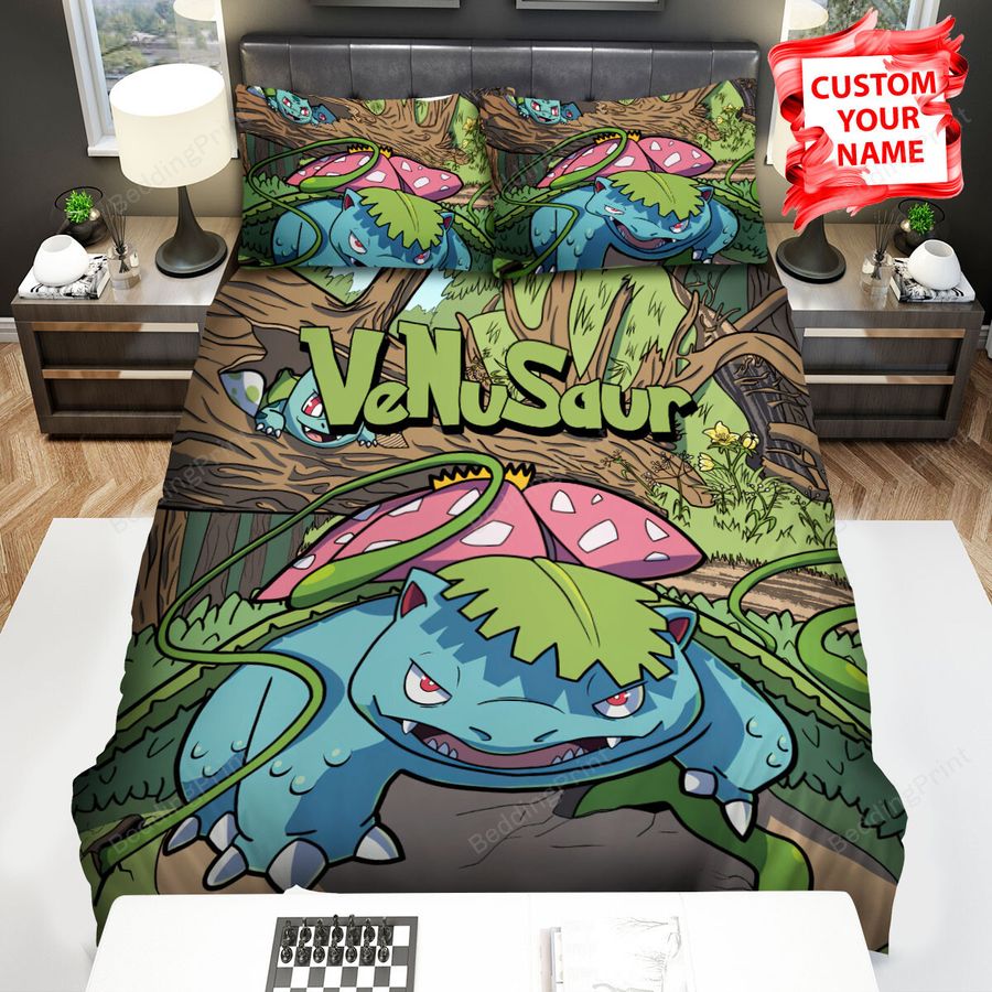 Venusaur In The Forest Protecting The Family Bed Sheets Spread Comforter Duvet Cover Bedding Sets