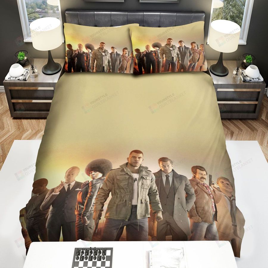 Video Games, Mafia, Lincoln Clay In The Middle Mafia 3 Bed Sheets Spread Duvet Cover Bedding Sets