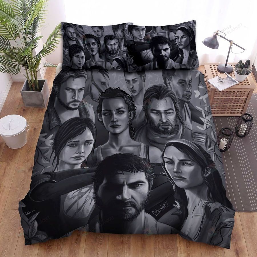 Video Games, The Last Of Us, All Characters Art Bed Sheets Spread Duvet Cover Bedding Sets