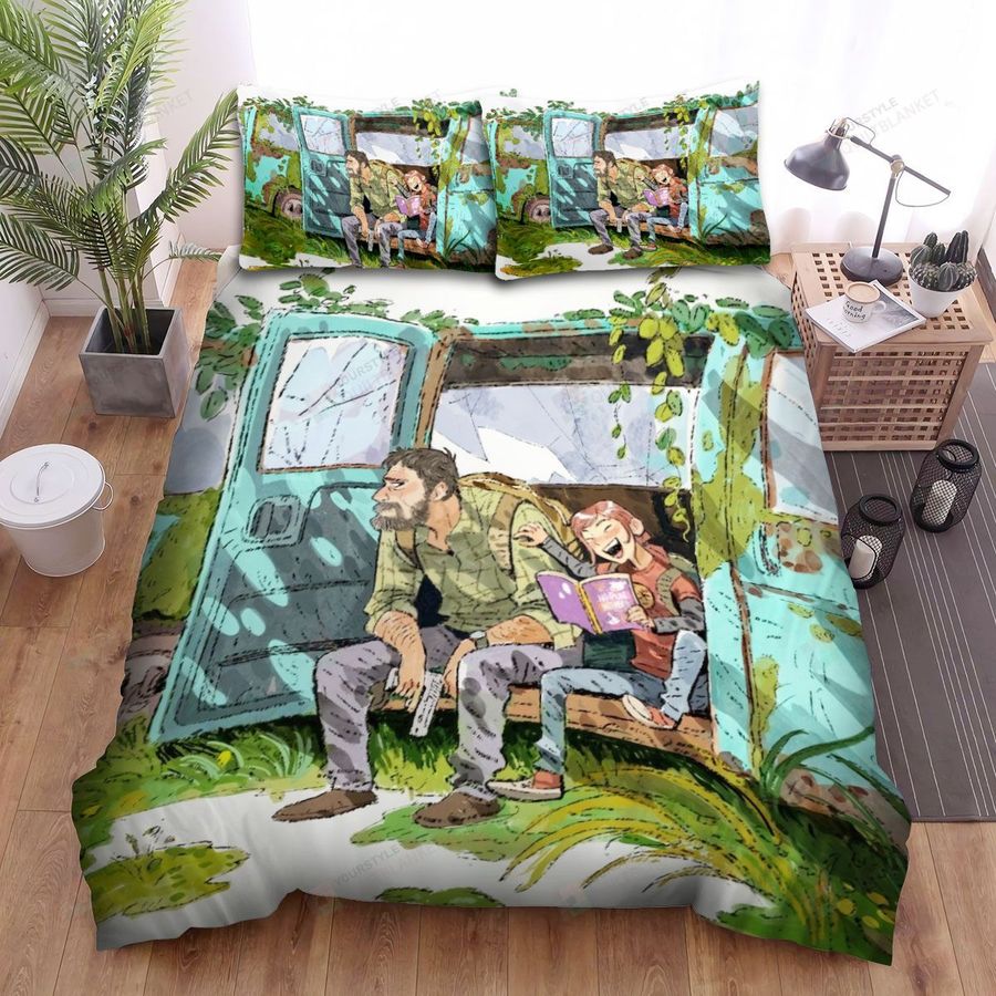 Video Games, The Last Of Us, Laughing Ellie Art Bed Sheets Spread Duvet Cover Bedding Sets