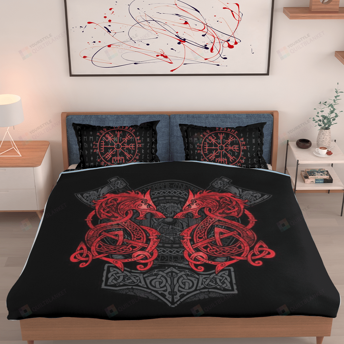 Viking Fenrir Duvet Cover Bed Sheets Bedding Set.Png