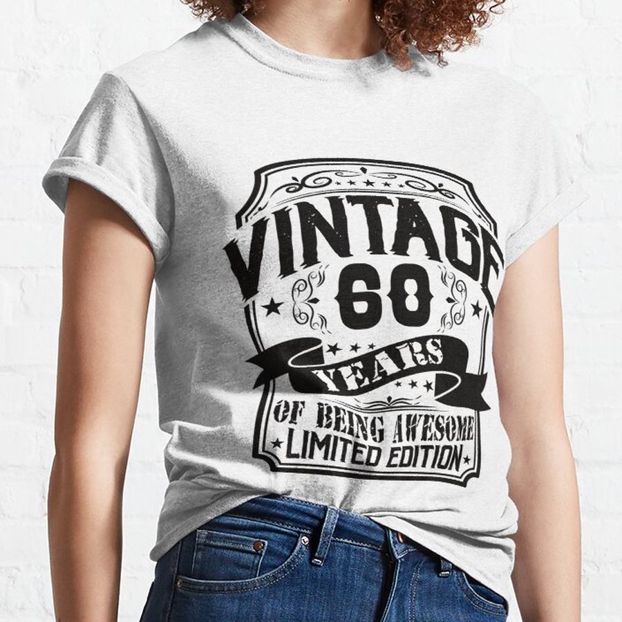 Vintage 60 Years Of Being Awesome 60th Birthday Classic T-Shirt