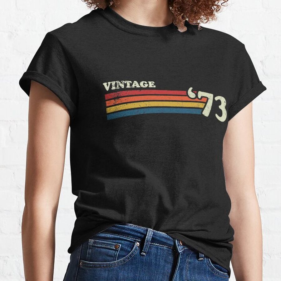 VINTAGE '73 RETRO STRIPES Classic T-Shirt