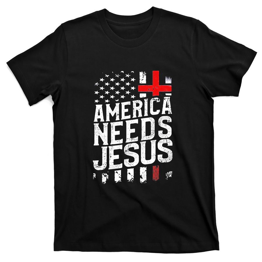 Vintage America Needs Jesus T-Shirts