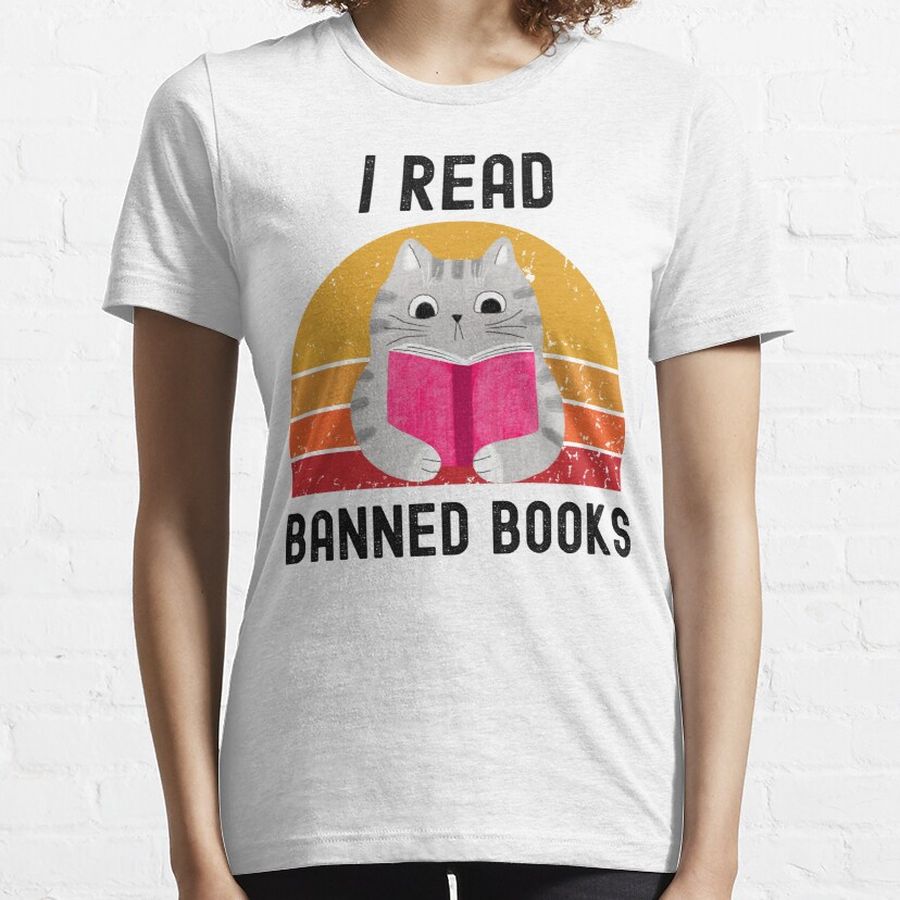 Vintage Cat I Read Banned Books Essential T-Shirt