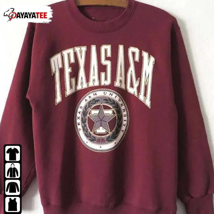 Vintage Ncaa Texas Aggies Mascot Shirt Sweatshirt Unsiex Gift Football Fans